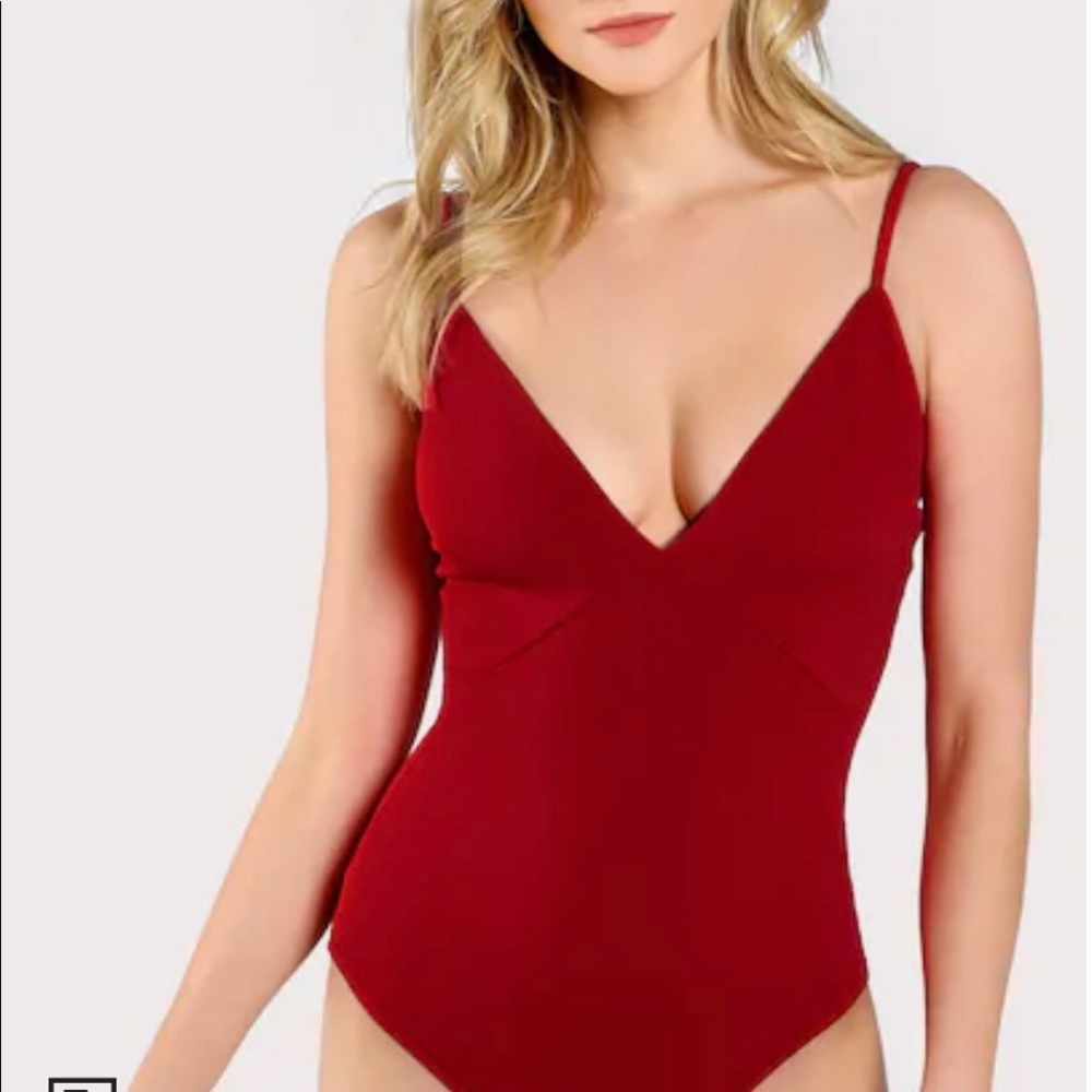 Plunge Neck Cami Bodysuit